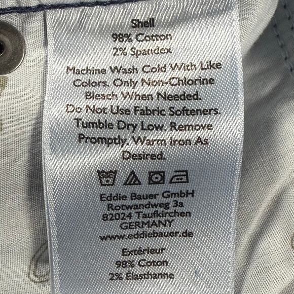 Eddie Bauer Men’s Slim Straight Flex Diamond Dobby Pants 30x32 Blue - Picture 5 of 8